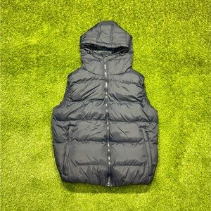 French Connection Hooded Puffer Vest Hoodie Navy Blue Men’s Size Large